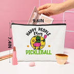 Pickleball Gifts Funny Makeup Bag Accessories Cosmetic Bag Zipper Pouch Pickleball Lover Gifts for Girls Women Fans Player Coach Mom Sister Christmas Birthday Gifts