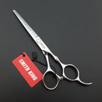 6.0 Inches Professional hair cutting thinning scissors set with razor (Silver)