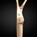 Gold Hair Cutting Shears for Professional Hairdresser - 6" Gold Hair Scissors - Japanese 440C Steel - Super Hard, Sharp Cutting Edge - Saki Shears Tsuru Gold