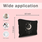 Nogrit Tarot Makeup Bag,Witchy Gifts,Witchy Gifts For Women,Boho Makeup Bag,Boho Crescent Moon Celestial Small Cosmetic Makeup Bag for Purse