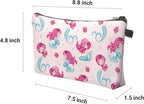 Cute Travel Makeup Bag Cosmetic Bag Small Pouch Gift for Women (Pink Mermaid)