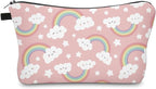 Cute Travel Makeup Bag Cosmetic Bag Small Pouch Gift for Women (Cloud Rainbow)