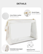 Small Clear Makeup Bag, Waterproof Clear Travel Toiletry Bag Case Cosmetic Bag with Zipper Small Makeup Pouch Travel Bags for Toiletries Travel Essentials Car Organizer