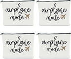 4 PCS Travel Gifts for Women - Weekend Trip Makeup Bags for Friends, Besties, Travelers - Vacation, Holiday, Bachelorette Party Cosmetic Bags