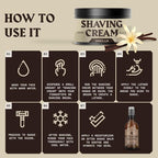 Striking Viking Shaving Cream - 5.3 fl oz, Pack of 1, Vanilla - Barbershop Comfort Vanilla Shaving Cream - Soothes Irritation & Protects Sensitive Skin Lather - Travel Ready Formula