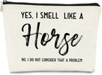 Horse Gifts - Horse Lovers Small Makeup Bag, Funny Cosmetic Bag for Women, Christmas & Birthday Gifts