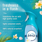 Febreze Air Refresher Spray - Bora Bora Waters - Net Wt. 8.8 OZ Per Bottle - Pack of 2 Bottles