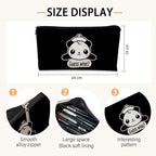 Panda Gifts Black Makeup Bag,Gifts for Panda Lover Wonmen Girls,Cute Baby Panda Guess What It's Pug Butt Cosmetic Bag,Makeup Case for Teen Girls Daughter,Panda Accessories,Canvas Zipper Pouch