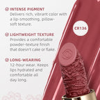 Catkin Moist Lipstick Hydrating High Impact Color Infused with Vitamin E and Avocado Oil Smooth Soft Texture Long Lasting Rose Glow Finish 136