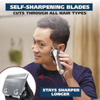 Wahl USA Chrome Pro Corded Clipper Complete Haircutting Kit for Men – Powerful Total Hair Clipping, Beard Trimming, & Grooming - Model 3024635