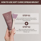 HEVEBLUE Soft Curve Spread Brush - Face Mask Applicator, Skincare Enhancer, Easy to Clean, Korean Skincare, Face Mask Brush, Mask Applicator Tool, Silicon Brush, JellyBrush, Mother's Day Gift