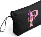 Happy Birthday Friendship Womens Bridesmaid Coolest Gifts for Sister Teacher Coworkers Personalized Travel Makeup Cosmetic Bag with Mirror Valentines Mothers Day Christmas Graduation P