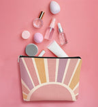 Boho Gifts Small Pink Makeup Bag Gifts for Women,Sunshine Boho Cosmetic Bag, Bohemian Makeup Bag Organizer,Christmas Birthday Gifts for Mom Friend Sister Wife Teacher