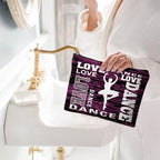 Cute Makeup Bag for Purse Canvas Waterproof Funny Cosmetic Bags for Women Zipper Travel Toiletry Pouch-Dance Makeup Bags