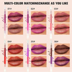 6Pcs Dual-Ended Dual-Colored Matte Lipstick Crayon Lip Liner pencil Set，Creamy & Hydrating Matte Lip Pencil, Smudge-Proof, Long-Wear Waterproof Lipstick to Create Perfect Lip Makeup (6pcs) Set #01