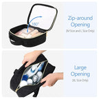 PACKISM Clear Toiletry Bags - 3 Pack Makeup Bags with Handle, Large Opening, Waterproof Cosmetic Bags Fit Carry-on Travel Essentials, Black