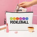 Pickleball Gifts Makeup Bag Accessories Cosmetic Bag Zipper Pouch Pickleball Lover Gifts for Girls Women Fans Player Coach Colleague Christmas Birthday Gifts