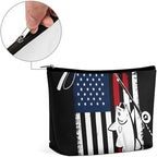 Fashion Zipper Cosmetic Case, Portable Makeup Case, Personality Toiletry Bag, Travel Cosmetic Toiletry Bag Bass Fish Fishing Lure American Flag