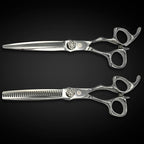 Saki Shears Grand Master 6" Set of Hair Cutting and Thinning Scissors - VG10 Japanese Steel - For Professional Hair Cutting