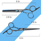 Fcysy Professional Barber Scissors Kit - Thinning Shears for Hair Cutting, Blending & Trimming, Wig Styling Scissors, Barber Accessories