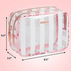 Conair Makeup Bag - Travel Toiletry Bag - Cosmetic Bag - Toiletry Bag for Women - Double Zip Organizer - Pink Floral Print