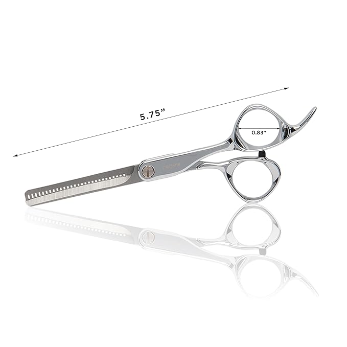 Fromm Professional Explore 5.75" Hair Cutting Shears for Wet and Dry Hair, Polished Silver Japanese Steel Scissors with Beveled Blade