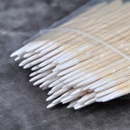 400pcs Pointed Cotton Swabs, 4 inch Precision Microblading Cotton Swab Cotton Sticks Applicator for Eyebrow Tattoo Beauty Make-up Nail Clean, Wood Handle Pointed Tip Head