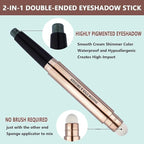 Green Eyeshadow Stick Eye Makeup Cream Smooth Shimmer Eyeshadow Pencil Primer Glitter Dark Light Matte Single base Crayon Primer Palette Eyeliner Hypoallergenic Waterproof Long Lasting