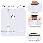 Professional Salon Hair Cutting Cape,56x63 inches Large Hairdresser Cape for Haircut,Coloring,Makeup,Styling and More,(White)