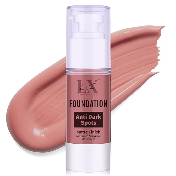 Anti-Dark Spot Liquid Foundation - Collagen Serum Foundation Infused with 2% Niacinamide, High Coverage For A Smooth & Satin Finish, 405 Deep