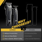 SUPRENT Hair Clippers for Men Professional, USB-C Rechargeable Cordless Clippers for Hair Cutting, Mens Hair Clippers and Trimmer Kit for Barber with LED Display for Barbers & Home Use