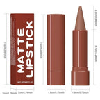 evpct 6Pcs Mauve Maroon Brown Ruby Plum Dark Red Gradient Matte Lip Liner Lipstick Combo Crayon Pencil Set for Women Long Lasting, Cream Lip Liner and Lipstick Combo Makeup Kit, Gradual Ombre Effect