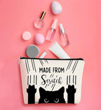 Cat Made From Scratch Funny Kitty Kitten Paw Makeup bag,Cosmetic Bag Zipper Travel Toiletry Bag Best Gift Idea for Cat Lovers Teen Girls,Cat Owners Gifts,Birthday Christmas's Gift