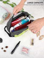 GOX Travel Toiletry Bag Dopp Kit Case Small Zippered Bag Pouch for Women(Green)