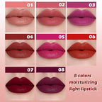 Purple Matte Lipstick for Women, Long Lasting Waterproof Transfer-Proof Vegan, 24 Hours Moisturizing Glossy Shine Lip Gloss, Lipstick Palette Beauty Products Makeup All-Day Formula A03#