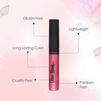 Lip Gloss, Moisturizing Lip Color with Shimmer for Long Lasting Shine, Lightweight Lip Stain, Non-Sticky Lip Gloss with Aloe Vera, W/Vitamin C, E (Electric Pink)