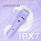 Ufree Bikini Trimmer Electric Razors for Women, Rechargeable Pubic Body Hair Trimmer Electric Shaver for Legs Body Hair, Bikini Shaver IPX7 Waterproof, Gifts for Women, Purple