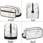 Marble Texture Abstract Travel Toiletry Bag for Women Men Lightweight Cosmetic Makeup Bag Organizer Waterproof Shaving Bag Dopp Kit with Large Capacity for Toiletries and Shaving Accessories
