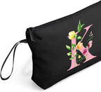 Mom Birthday Thank You Appreciation Gifts for Women Aunt Teacher Coworkers Bride Bridesmaid Monogrammed Travel Makeup Cosmetic Bag with Mirror Valentines Mothers Day Christmas Graduation K