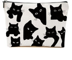 Funny Black Cat Makeup Bags for Women - Cat Gifts for Women Cats Lovers, Cats Mom Gifts Cosmetic Bag Travel Organizer Zipper Friendship Christmas Birthday Gift