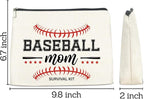 Baseball Mom Gift Makeup Bag for Women, Cosmetic Snack Bag for Baseball Lovers Team Players Coach Mother Travel Toiletry Pouch for Purse