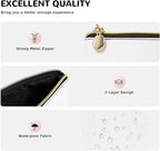 Mushrooms Small Makeup Bag for Women - Leather Travel Cosmetic Bag Make Up Pouch Mini Travel Zipper Pouch - Makeup Organizer Bag