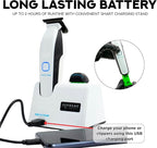 Supreme Trimmer Recharge ST777 – Professional Barber Trimmer with 2 Removable Batteries | 8000 RPM Motor, Zero Gap DLC Blades, Smart Charging Dock, USB-C Fast Charge