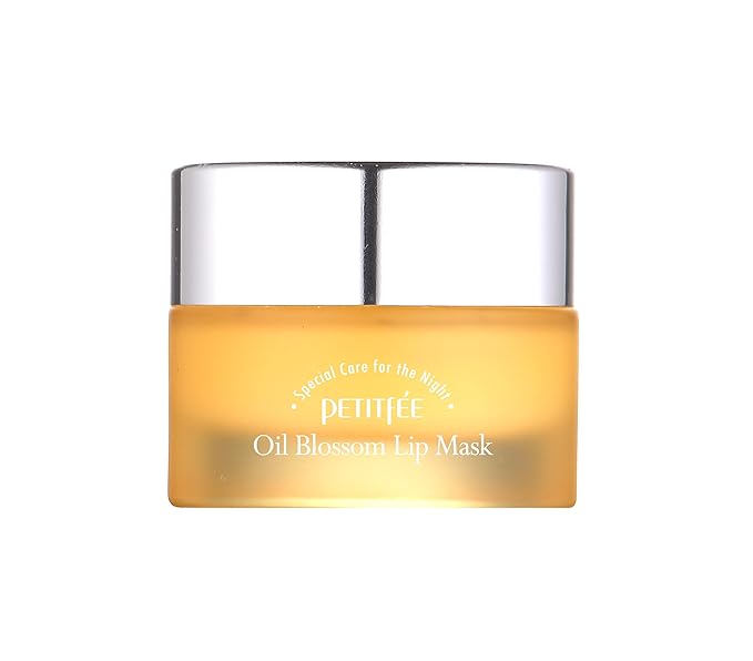 PETITFEE Sleeping Lip Mask Sea Buckthorn Oil 0.53 Oz. | Day & Night Lip Balm, Overnight Lip Mask, Lip Treatment for Dry & Crack Lips, Deep Moisturizing with Vitamin E, Shea Butter, 6 Phyto Oil Complex