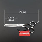 6.0 Inches Professional hair cutting thinning scissors set with razor (Silver)