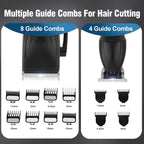Professional Hair Clippers Trimmer Kit,Cordless Hair Clippers for Men,Barber Fading Clipper and Zero Gap T-Blade Trimmer Set with LED Display for Mens Gifts (Black)