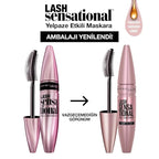 Maybelline Lash Sensational Mascara, Lengthening and Volumizing | Very Black | Washable | Full Fan Effect | Pack of 2