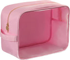 Travel Essentials Makeup Bag for Women Water-resistant Toiletry Organizer Nylon Cosmetic Pouch Preppy Stuff