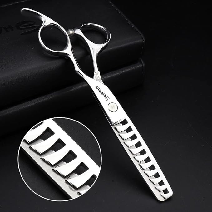 Barber hair scissors, Axemoore professional haircut Cutting Scissors/Shears set- 6", made of Japanese stainless steel, especially (6 in- tooth-E)