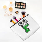 Soccer Gifts Initial Makeup Bag Monogrammed Cosmetic Bag Letter F Zipper Pouch Soccer Accessories for Girls Women Soccer Player Coach Friend Soccer Stuff Graduation Birthday Gifts